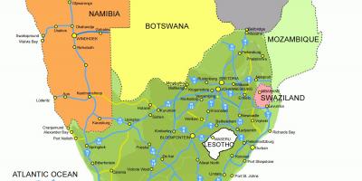 نقشه از سنگال و آفریقای جنوبی