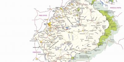 نقشه لسوتو پست مرزی