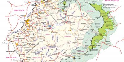 نقشه از نقشه دقیق از لسوتو